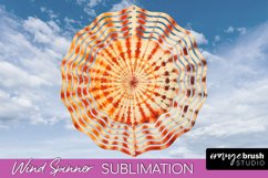 Autumn Tie Dye Wind Spinner Sublimation - Fall Wind Spinner Product Image 1