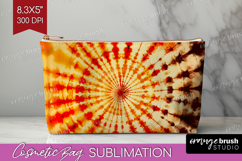 Autumn Cosmetic Bag - Tie Dye Makeup Bag PNG Sublimation Product Image 1