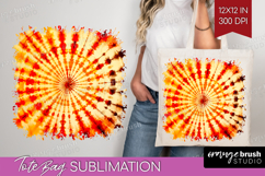 Autumn Tote Bag - Tie Dye Tote Bag PNG Sublimation Product Image 1