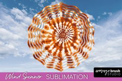 Autumn Tie Dye Wind Spinner Sublimation - Fall Wind Spinner Product Image 1