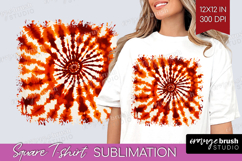 Autumn Square Tshirt Background - Tie Dye PNG Sublimation Product Image 1