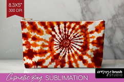 Autumn Cosmetic Bag - Tie Dye Makeup Bag PNG Sublimation Product Image 1