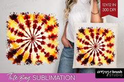 Autumn Tote Bag - Tie Dye Tote Bag PNG Sublimation Product Image 1
