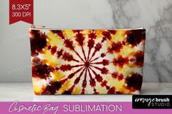 Autumn Cosmetic Bag - Tie Dye Makeup Bag PNG Sublimation Product Image 1