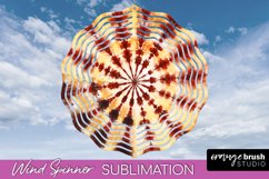 Autumn Tie Dye Wind Spinner Sublimation - Fall Wind Spinner Product Image 1