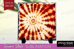 Autumn Slate PNG - Tie Dye Square Slate Sublimation Product Image 1