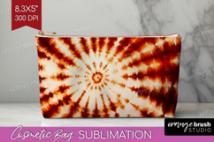 Autumn Cosmetic Bag - Tie Dye Makeup Bag PNG Sublimation Product Image 1