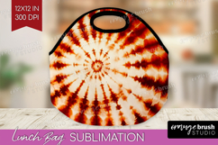 Autumn Lunch Bag - Tie Dye Lunch Bug PNG Sublimation Product Image 1