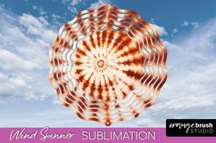 Autumn Tie Dye Wind Spinner Sublimation - Fall Wind Spinner Product Image 1