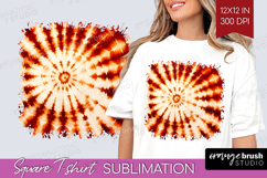 Autumn Square Tshirt Background - Tie Dye PNG Sublimation Product Image 1