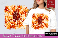 Autumn Square Tshirt Background - Tie Dye PNG Sublimation Product Image 1