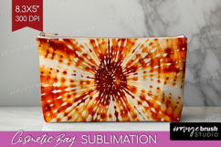 Autumn Cosmetic Bag - Tie Dye Makeup Bag PNG Sublimation Product Image 1