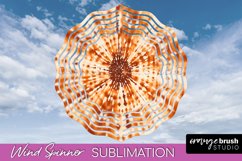 Autumn Tie Dye Wind Spinner Sublimation - Fall Wind Spinner Product Image 1