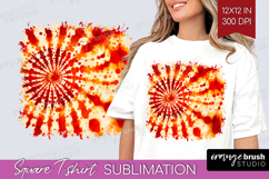 Autumn Square Tshirt Background - Tie Dye PNG Sublimation Product Image 1
