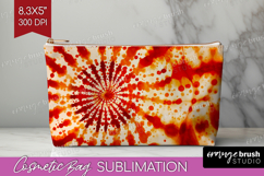 Autumn Cosmetic Bag - Tie Dye Makeup Bag PNG Sublimation Product Image 1