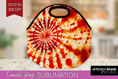 Autumn Lunch Bag - Tie Dye Lunch Bug PNG Sublimation Product Image 1