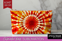 Autumn Cosmetic Bag - Tie Dye Makeup Bag PNG Sublimation Product Image 1