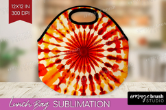 Autumn Lunch Bag - Tie Dye Lunch Bug PNG Sublimation Product Image 1