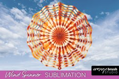 Autumn Tie Dye Wind Spinner Sublimation - Fall Wind Spinner Product Image 1