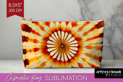 Autumn Cosmetic Bag - Tie Dye Makeup Bag PNG Sublimation Product Image 1