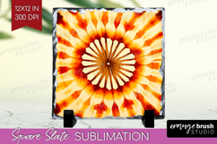 Autumn Slate PNG - Tie Dye Square Slate Sublimation Product Image 1