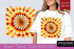 Autumn Square Tshirt Background - Tie Dye PNG Sublimation Product Image 1