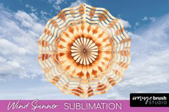 Autumn Tie Dye Wind Spinner Sublimation - Fall Wind Spinner Product Image 1