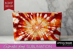 Autumn Cosmetic Bag - Tie Dye Makeup Bag PNG Sublimation Product Image 1