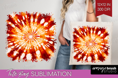 Autumn Tote Bag - Tie Dye Tote Bag PNG Sublimation Product Image 1