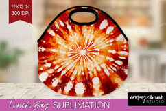 Autumn Lunch Bag - Tie Dye Lunch Bug PNG Sublimation Product Image 1