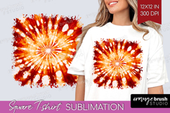 Autumn Square Tshirt Background - Tie Dye PNG Sublimation Product Image 1