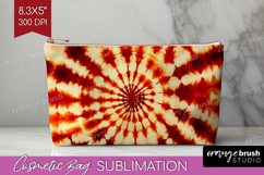 Autumn Cosmetic Bag - Tie Dye Makeup Bag PNG Sublimation Product Image 1