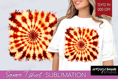 Autumn Square Tshirt Background - Tie Dye PNG Sublimation Product Image 1
