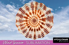 Autumn Tie Dye Wind Spinner Sublimation - Fall Wind Spinner Product Image 1