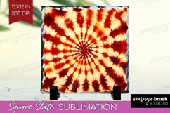 Autumn Slate PNG - Tie Dye Square Slate Sublimation Product Image 1