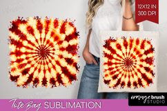 Autumn Tote Bag - Tie Dye Tote Bag PNG Sublimation Product Image 1