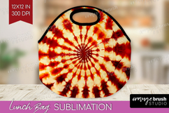 Autumn Lunch Bag - Tie Dye Lunch Bug PNG Sublimation Product Image 1