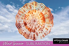 Autumn Tie Dye Wind Spinner Sublimation - Fall Wind Spinner Product Image 1