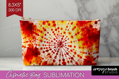 Autumn Cosmetic Bag - Tie Dye Makeup Bag PNG Sublimation Product Image 1