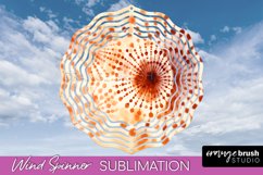 Autumn Tie Dye Wind Spinner Sublimation - Fall Wind Spinner Product Image 1