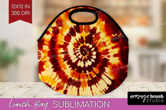 Autumn Lunch Bag - Tie Dye Lunch Bug PNG Sublimation Product Image 1