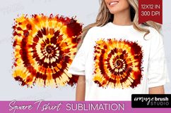 Autumn Square Tshirt Background - Tie Dye PNG Sublimation Product Image 1