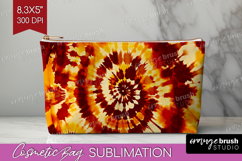 Autumn Cosmetic Bag - Tie Dye Makeup Bag PNG Sublimation Product Image 1