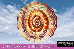 Autumn Tie Dye Wind Spinner Sublimation - Fall Wind Spinner Product Image 1
