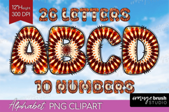 Autumn Doodle Aphabet Clipart - Tie Dye Letters PNG Product Image 1