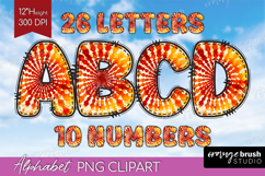 Autumn Doodle Aphabet Clipart - Tie Dye Letters PNG Product Image 1