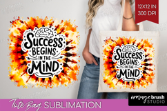 Inspirational Quote Tote Bag - Autumn Tie Dye Tote Bag PNG Product Image 1