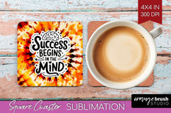 Inspirational Quote Square Coaster - Autumn Tie Dye Coaster Product Image 1