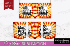 Inspirational Quote Mug Wrap - Autumn Tie Dye Mug PNG Product Image 1