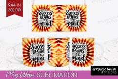 Inspirational Quote Mug Wrap - Autumn Tie Dye Mug PNG Product Image 1